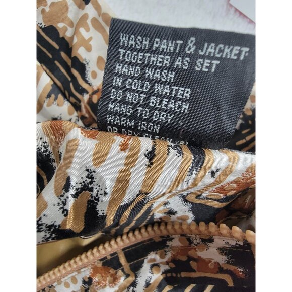 Vintage Anney Collection Womens Abstract Print Silk Bomber Jacket 1X Lightweight - Picture 5 of 10